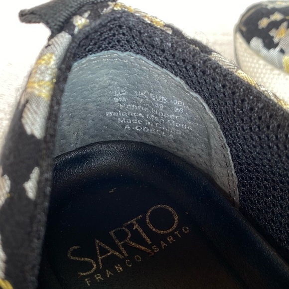 FRANCO SARTO Odella Black Floral slip-
on platform Sneakers in Womens size 9 - Picture 7 of 10